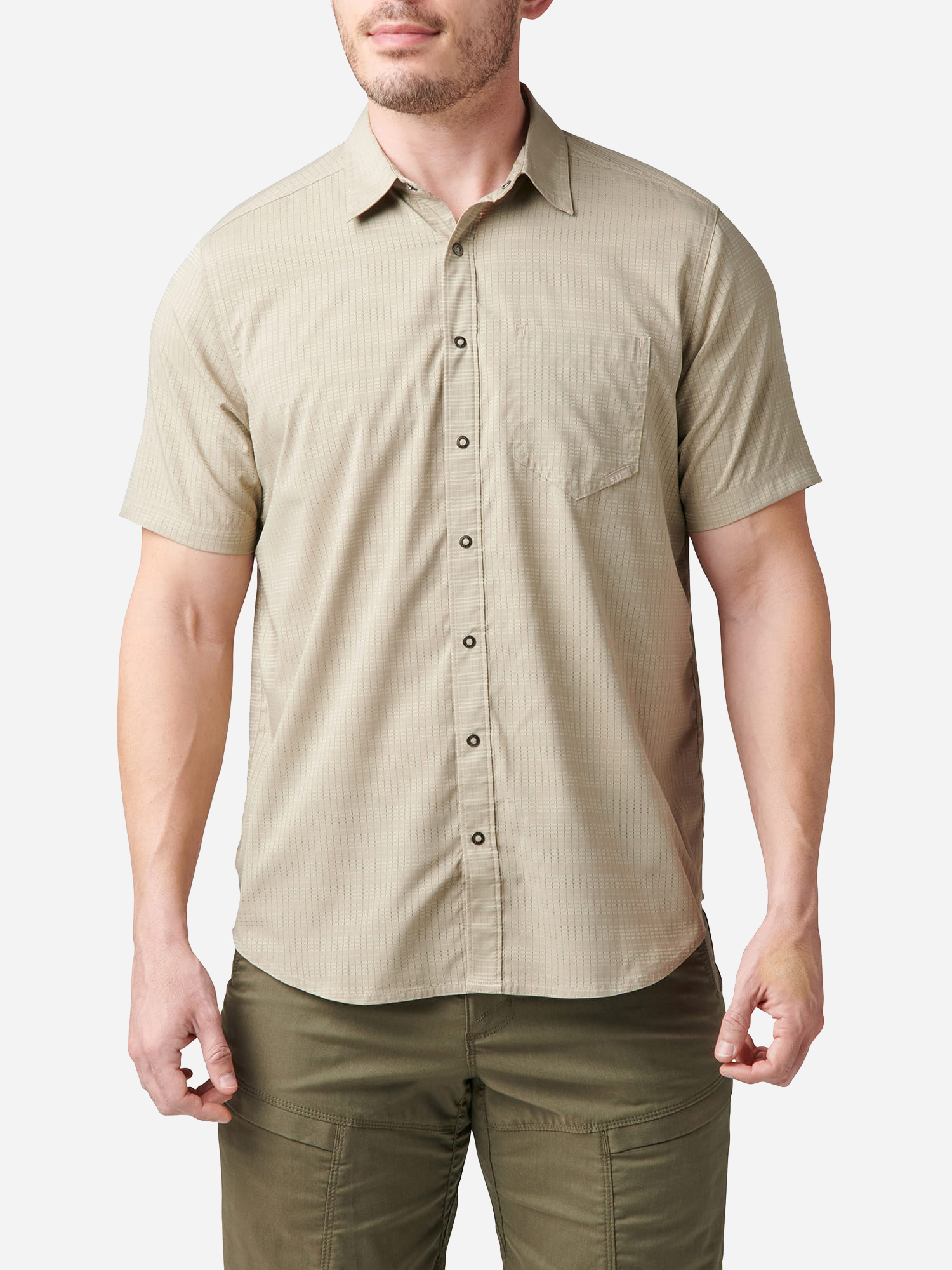 Акція на Сорочка 5.11 Tactical Aerial Short Sleeve Shirt 71378-055 S Khaki від Rozetka