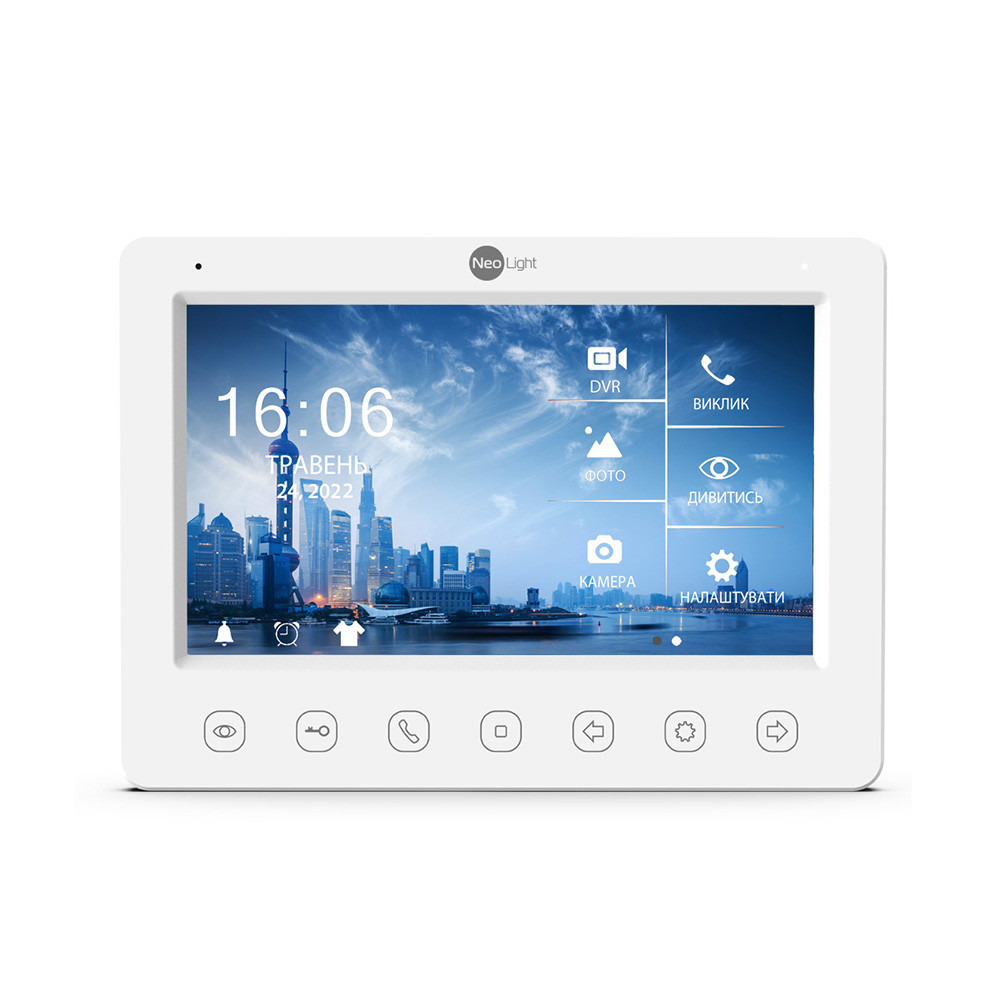 Видеодомофон 7" NeoLight KAPPA+ HD White с детектором движения и ...