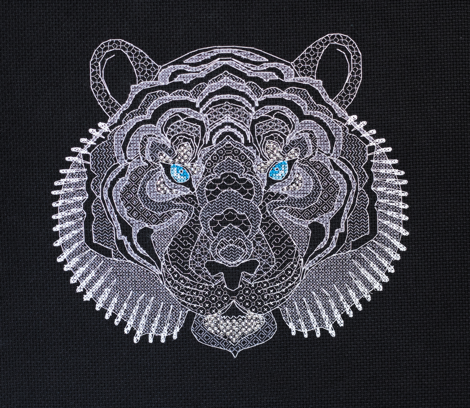 Схема вышивки «Белый тигр» (№1359470)