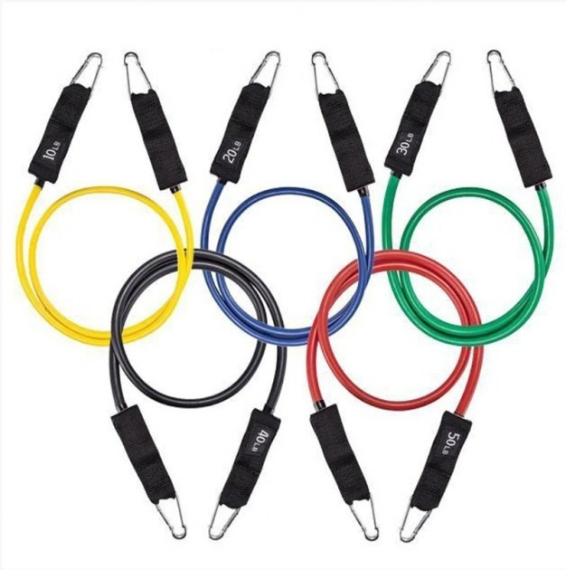 

Набор эспандеров резинок для фитнеса Resistance Bands JT-003 5шт. + чехол