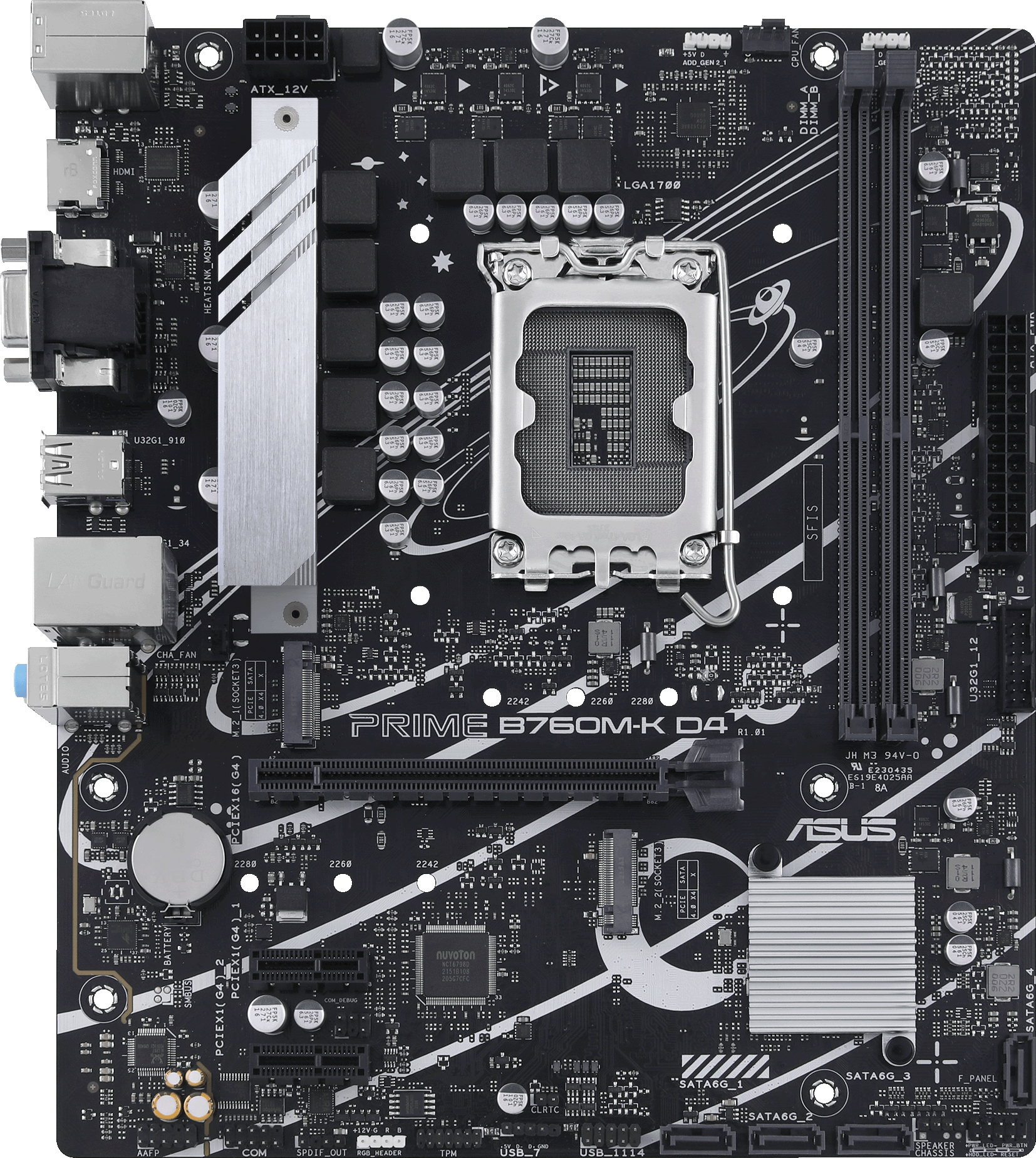 Материнская плата Asus PRIME B760M-K D4 (s1700, Intel B760, PCI