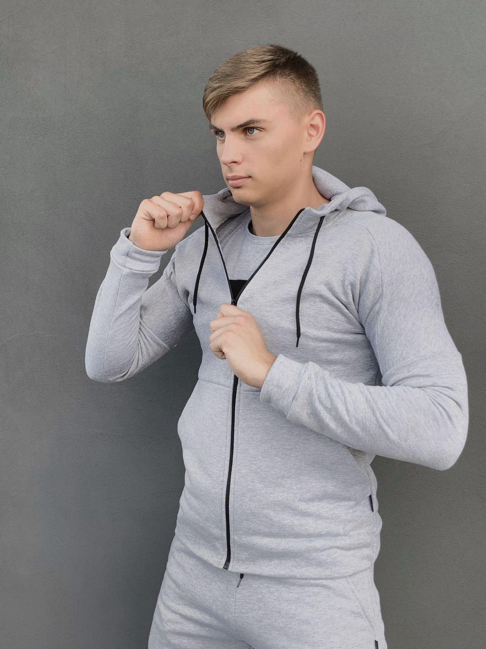 

Кофта Мужская Intruder 'Cosmo' спортивная толстовка с капюшоном серая XXL