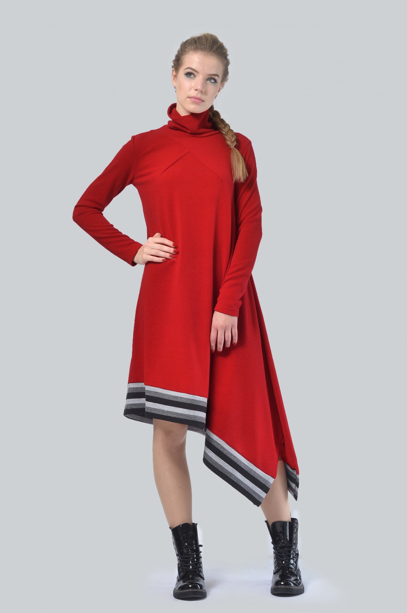 

Женское платье туника Agata Webers, Будапешт красный XXXL
