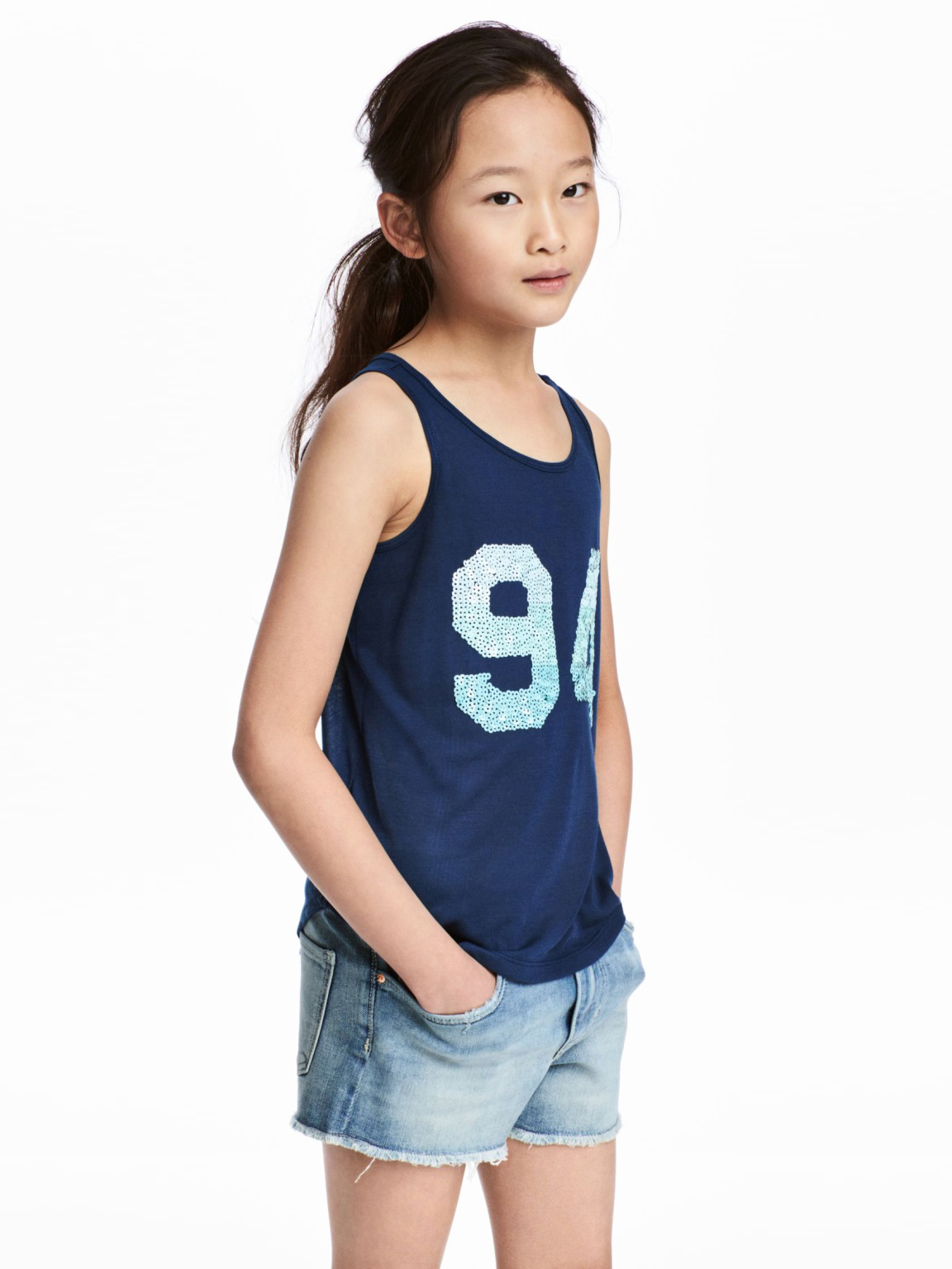 

Майка H&M 05069066 146-152 см Темно-синяя