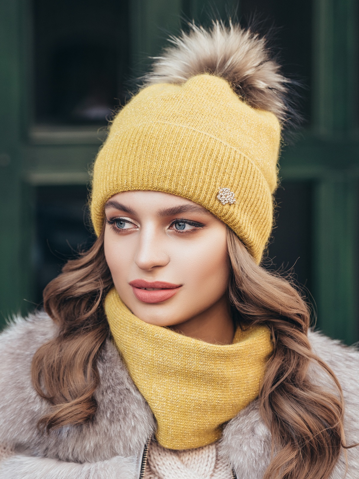 

Шапка + снуд Dressa 40352 One Size Желтые