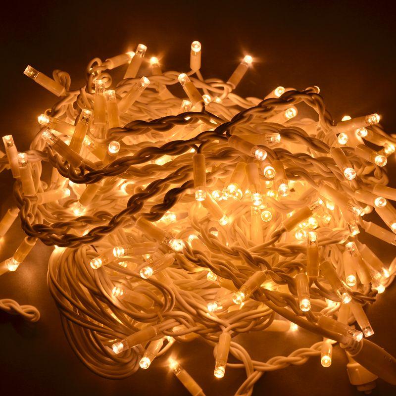 

Гирлянда уличная Штора LED 320, тёплый белый, белый провод