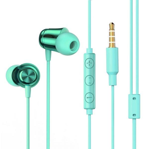 

Наушники проводные вакуумные с микрофоном гарнитура BASEUS Encok Wired Earphone H13 Зеленый