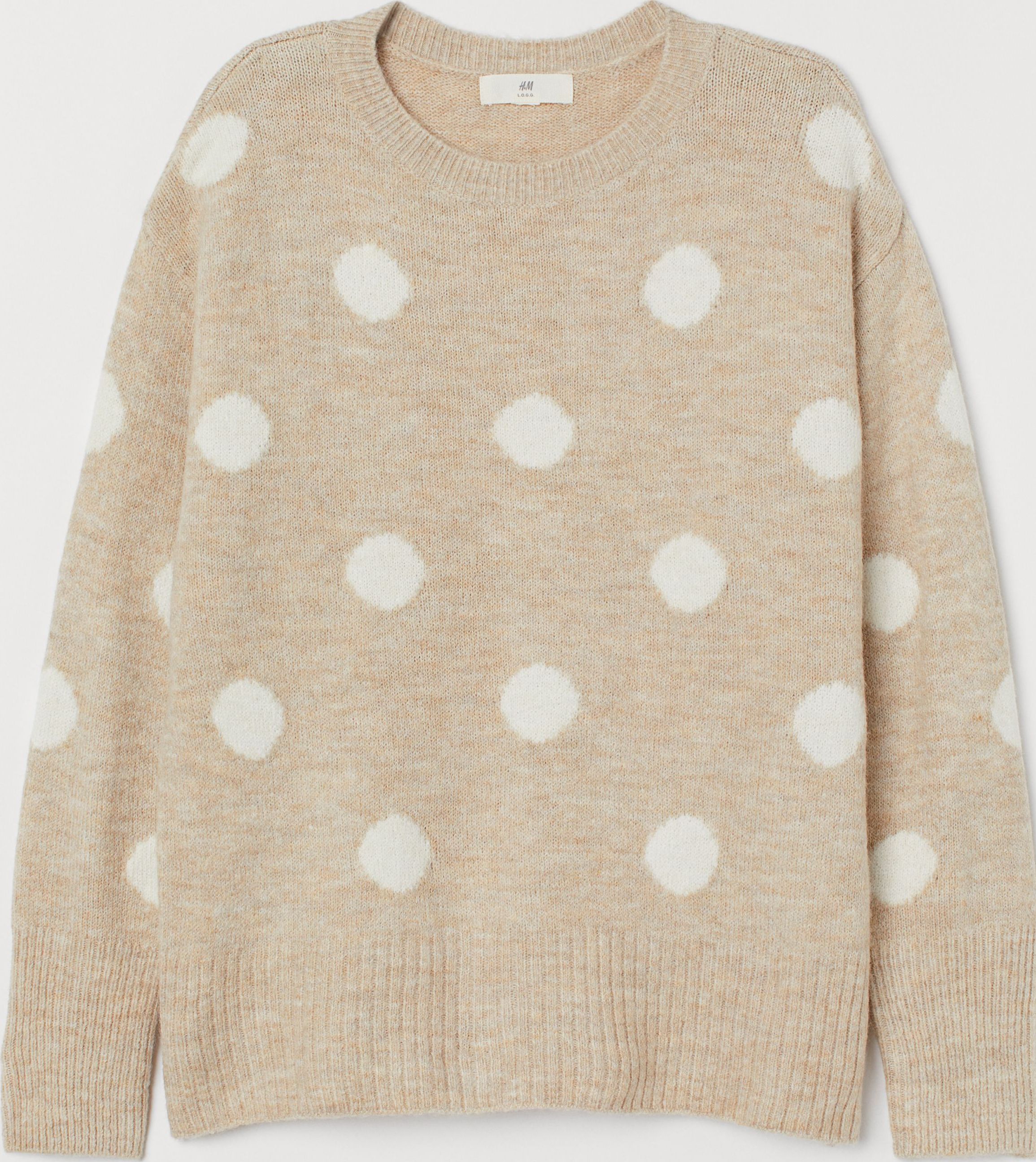 

Джемпер H&M 0775996-0 M Бежевый в горох