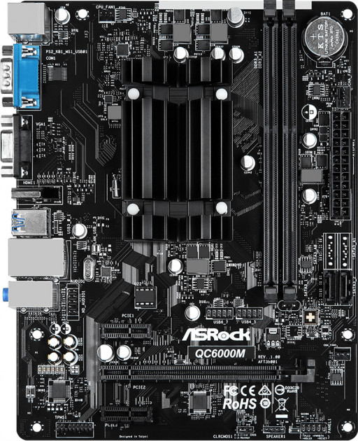 

Материнская плата ASRock QC6000M (AMD E2-6110, SoC, PCI-Ex16)