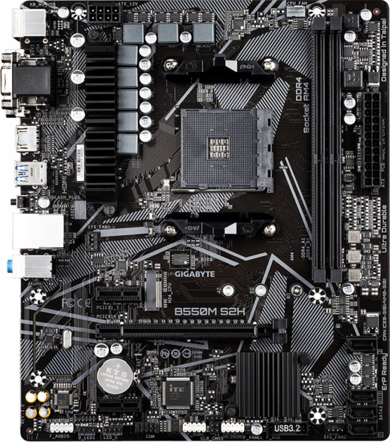 

Материнская плата Gigabyte B550M S2H (sAM4, AMD B550, PCI-Ex16)