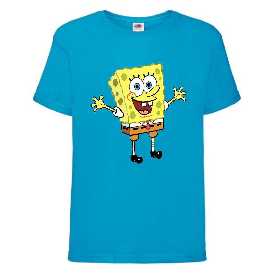 

Футболка детская Спанч Боб 4 (Sponge Bob) голубая 128 см