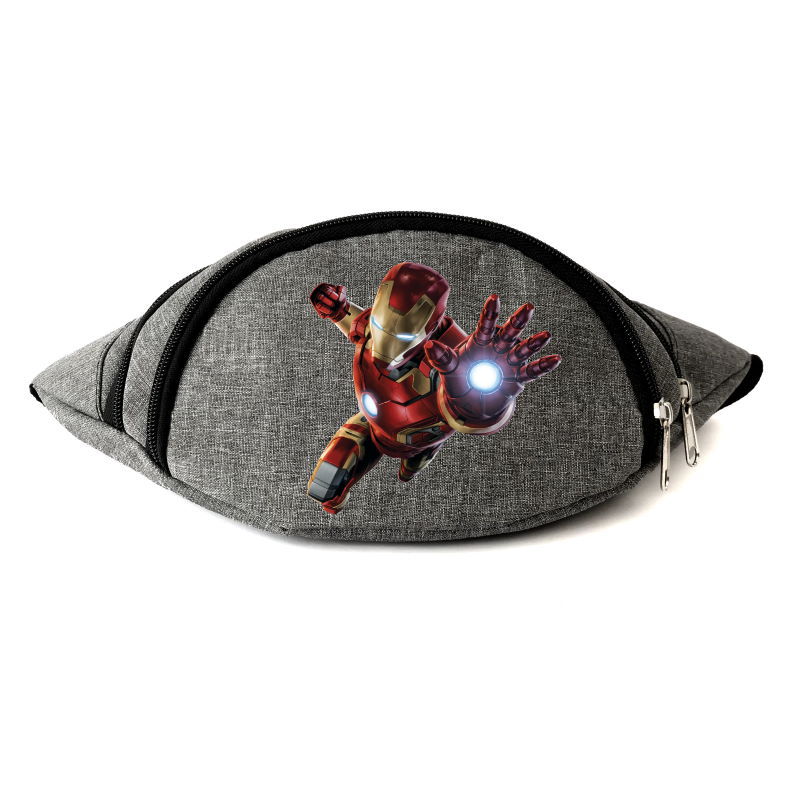 

Сумка Бананка на пояс Железный человек Марвел Ironman (Marvel-IM) Cappuccino Toys серая
