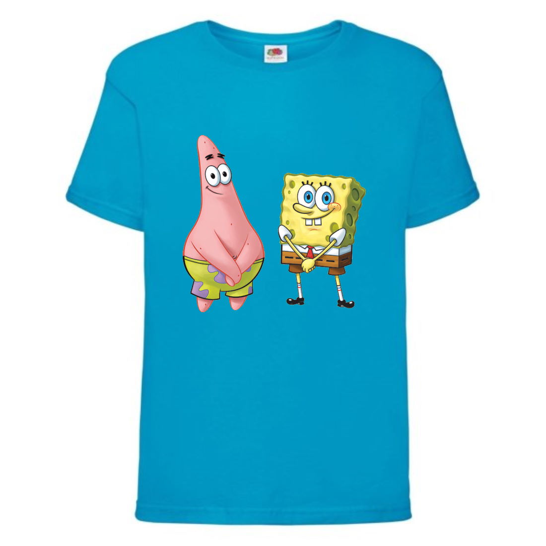 

Футболка детская Спанч Боб 7 (Sponge Bob) голубая 128 см