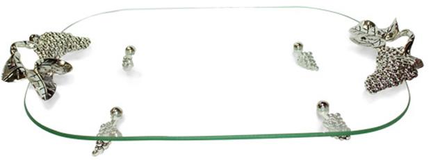 

Блюдо декоративное S&T German Silver Grapes 42 х 28 см стеклянное прямоугольное с ручками (ST-37247)