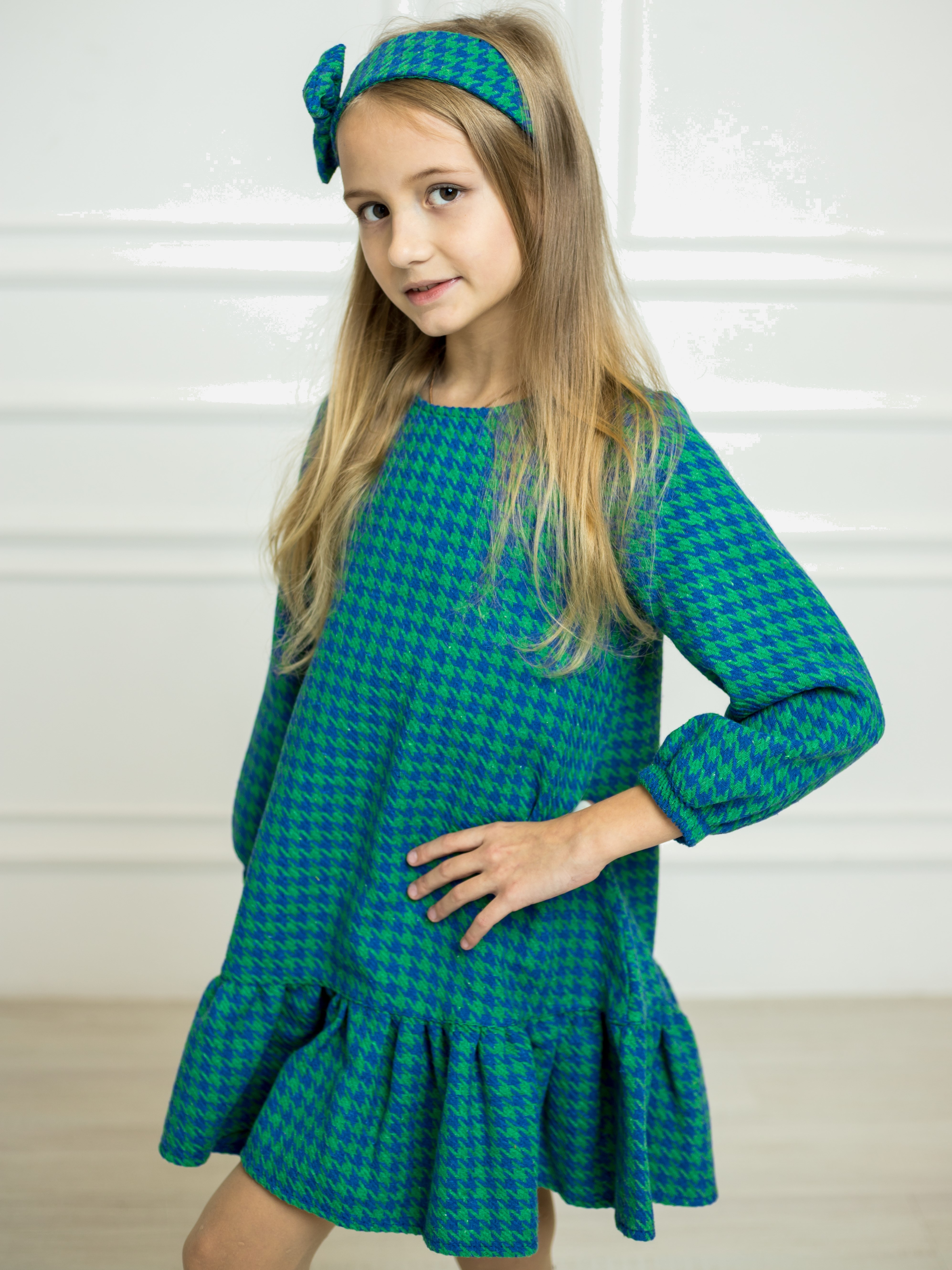 Акция на Дитяча сукня для дівчинки Ласточка 22_8002 122 см Зелена от Rozetka