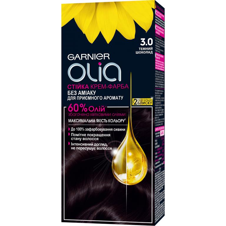 Краска для волос Garnier Olia 3.0 Темный шоколад 112 мл (3600542243858 ...