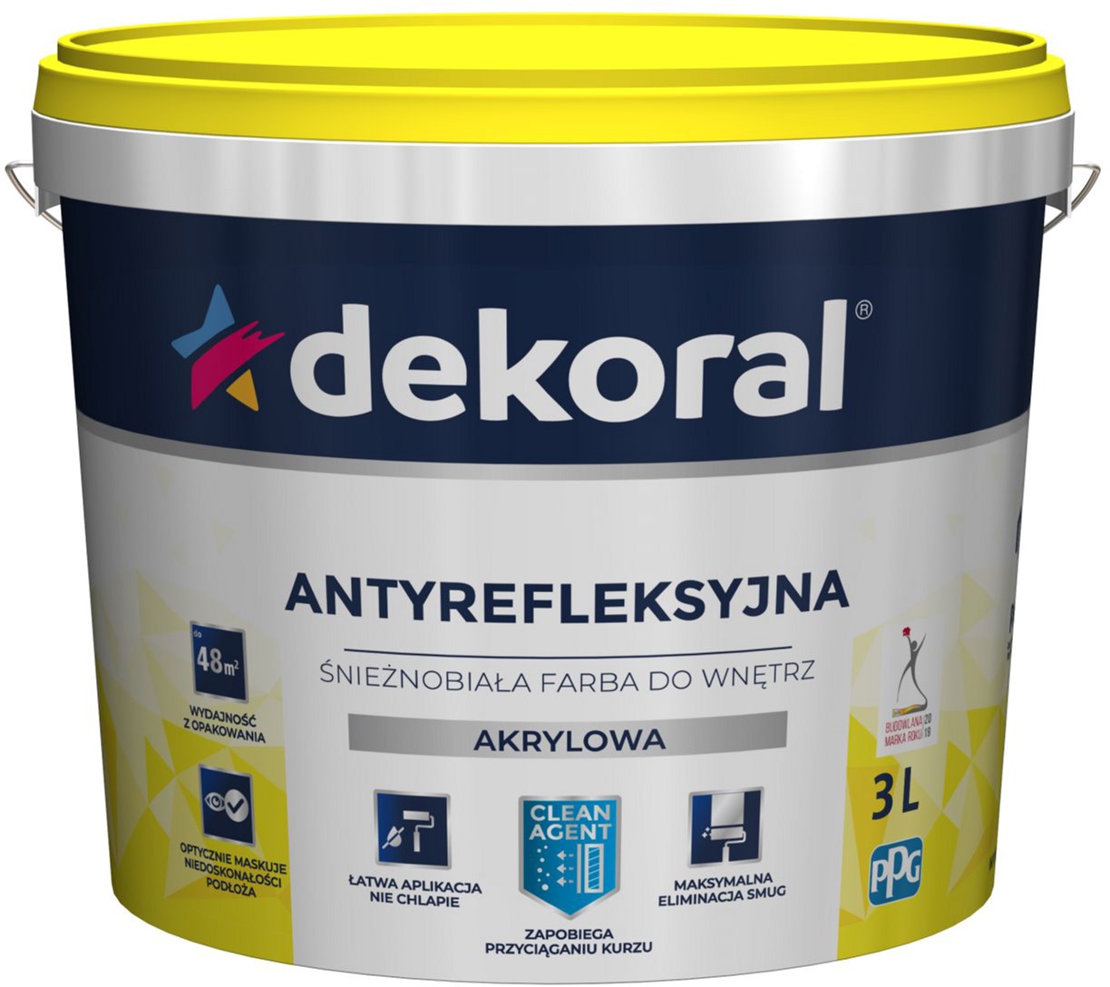 

Краска акриловая антибликовая Dekoral 3 л Снежно-белая (DL-370395)