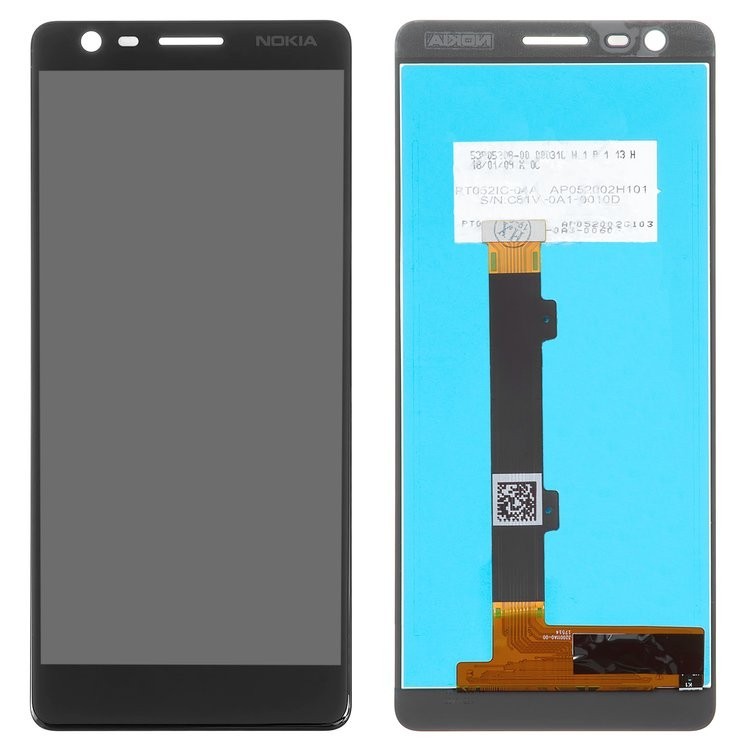 

Дисплей для Nokia 3.1 TA-1063 с сенсором (тачскрином) черный высококачественный