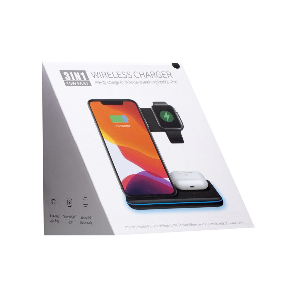 Беспроводная зарядка стенд Smart Z5 3in1 Fast 15W iPhone+Apple  Watch+AirPods Черная – фото, отзывы, характеристики в интернет-магазине  ROZETKA от продавца: STRUM | Купить в Украине: Киеве, Харькове, Днепре,  Одессе, Запорожье, Львове