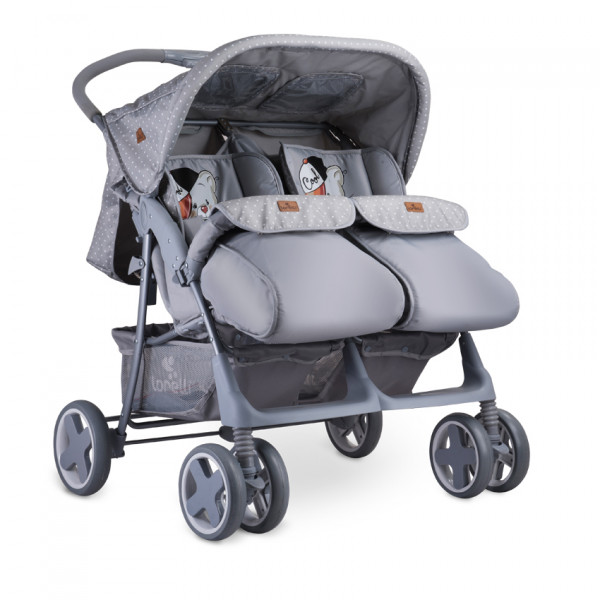 

Коляска для двойни Lorelli Twin Grey Cool Cat