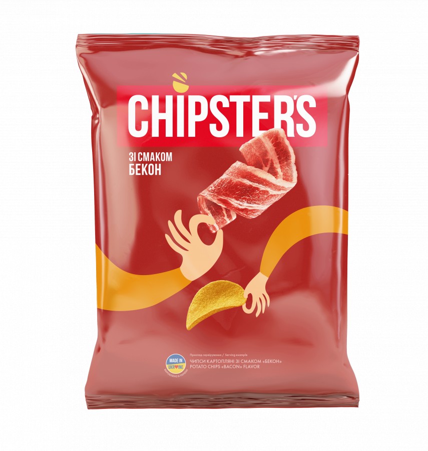 Чіпси CHIPSTERS натуральні зі смаком Бекону 70г от продавца: SaVa ...