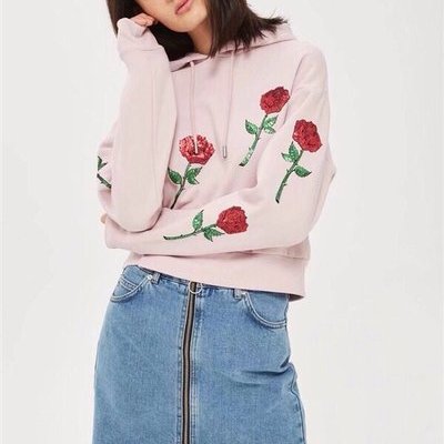 

Худи женское розовое с пайетками Red Rose Berni Fashion (M) Розовый