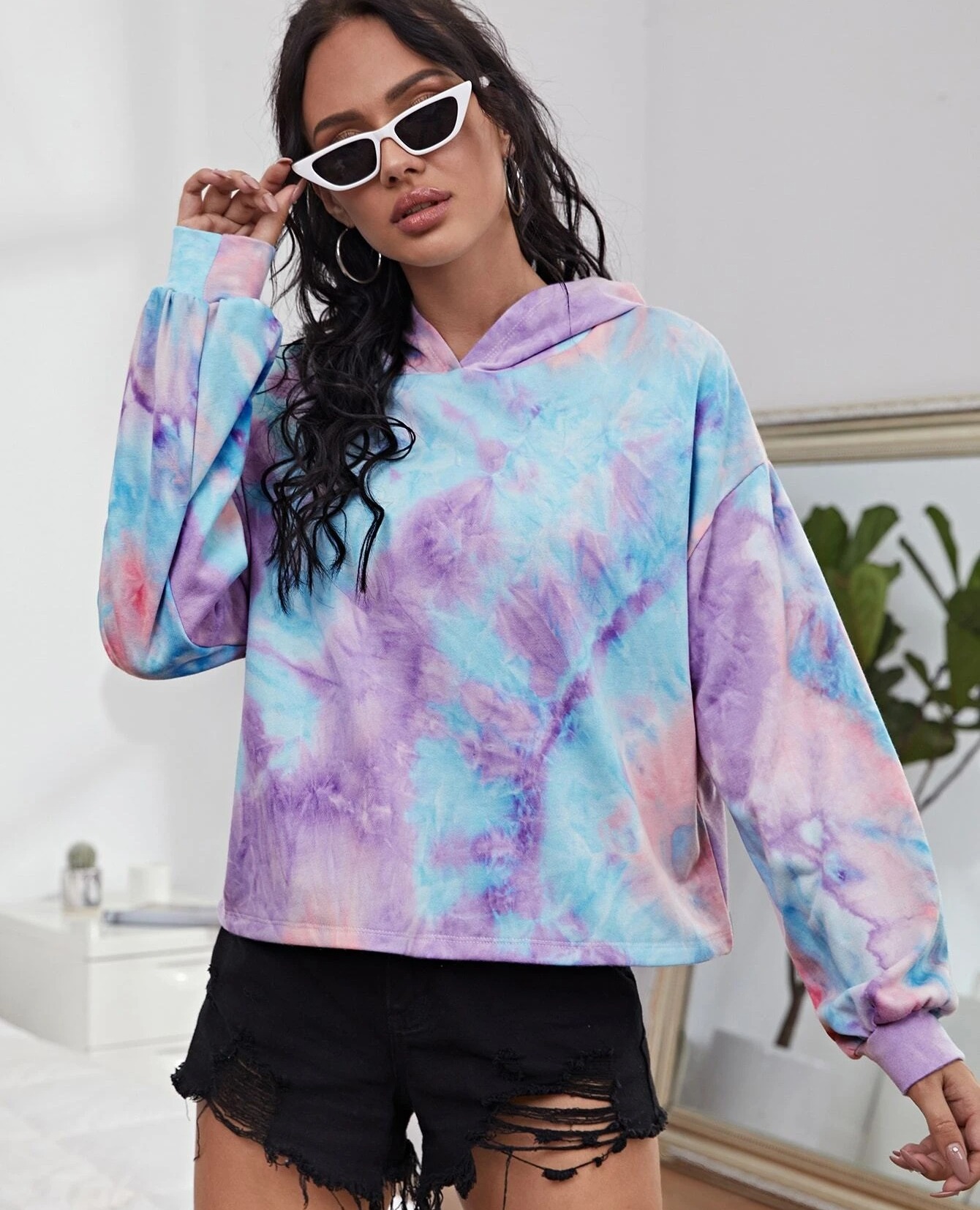 

Худи женское с капюшоном расцветки tie dye Heaven Berni Fashion () Фиолетовый, Худи женское с капюшоном расцветки tie dye Heaven Berni Fashion (L) Фиолетовый