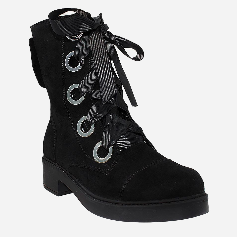 Акція на Жіночі зимові черевики високі Dalis RD585-2-11 36 23 см Чорні від Rozetka