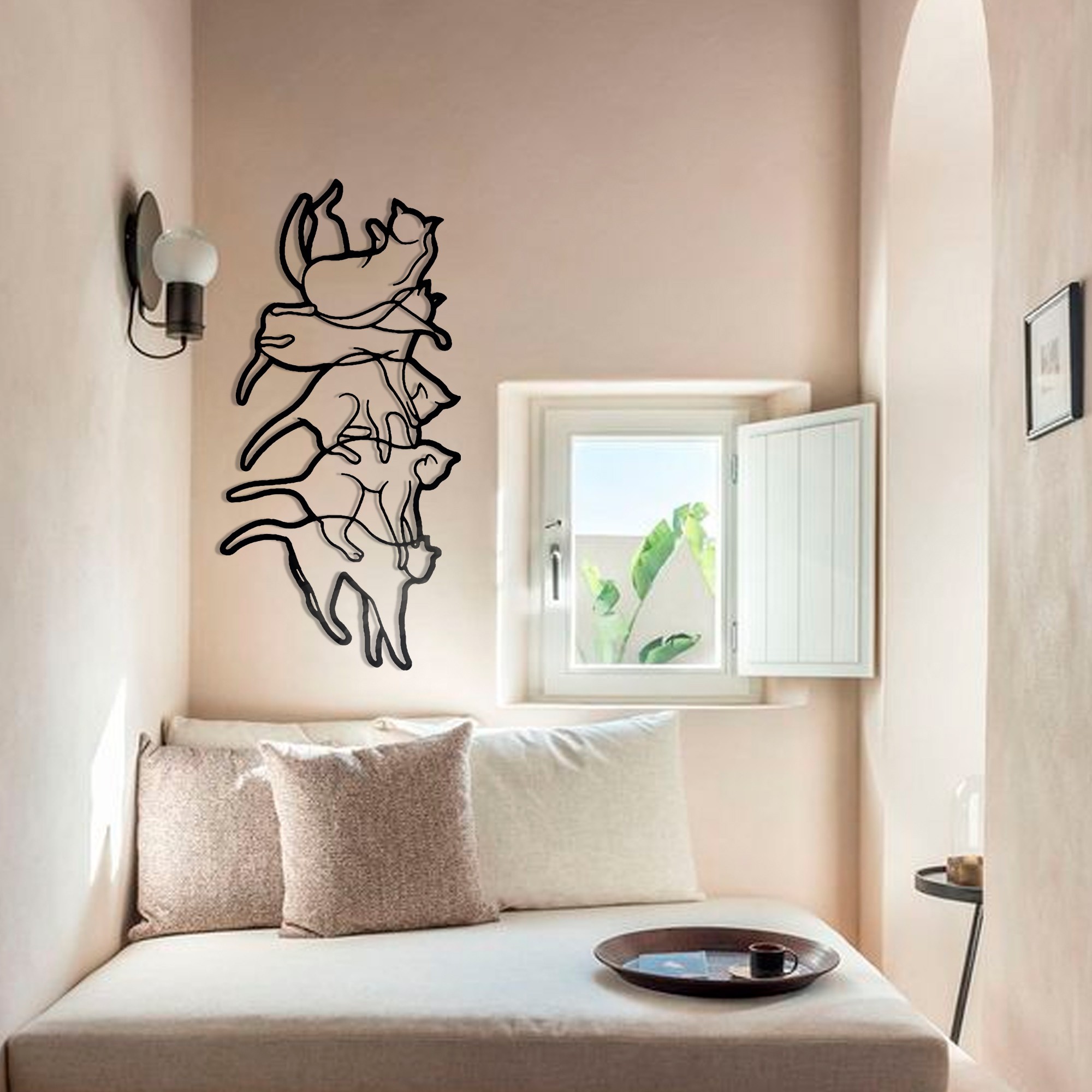 

Картина с дерева на стену KoDi Cats 120 см 300015