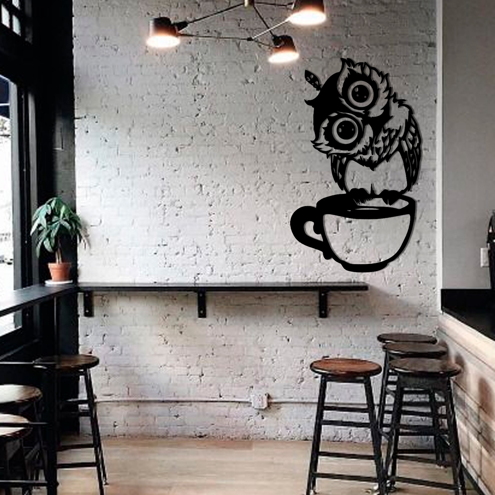 

Картина с дерева KoDi на стену Coffee Owl 100 см 300023