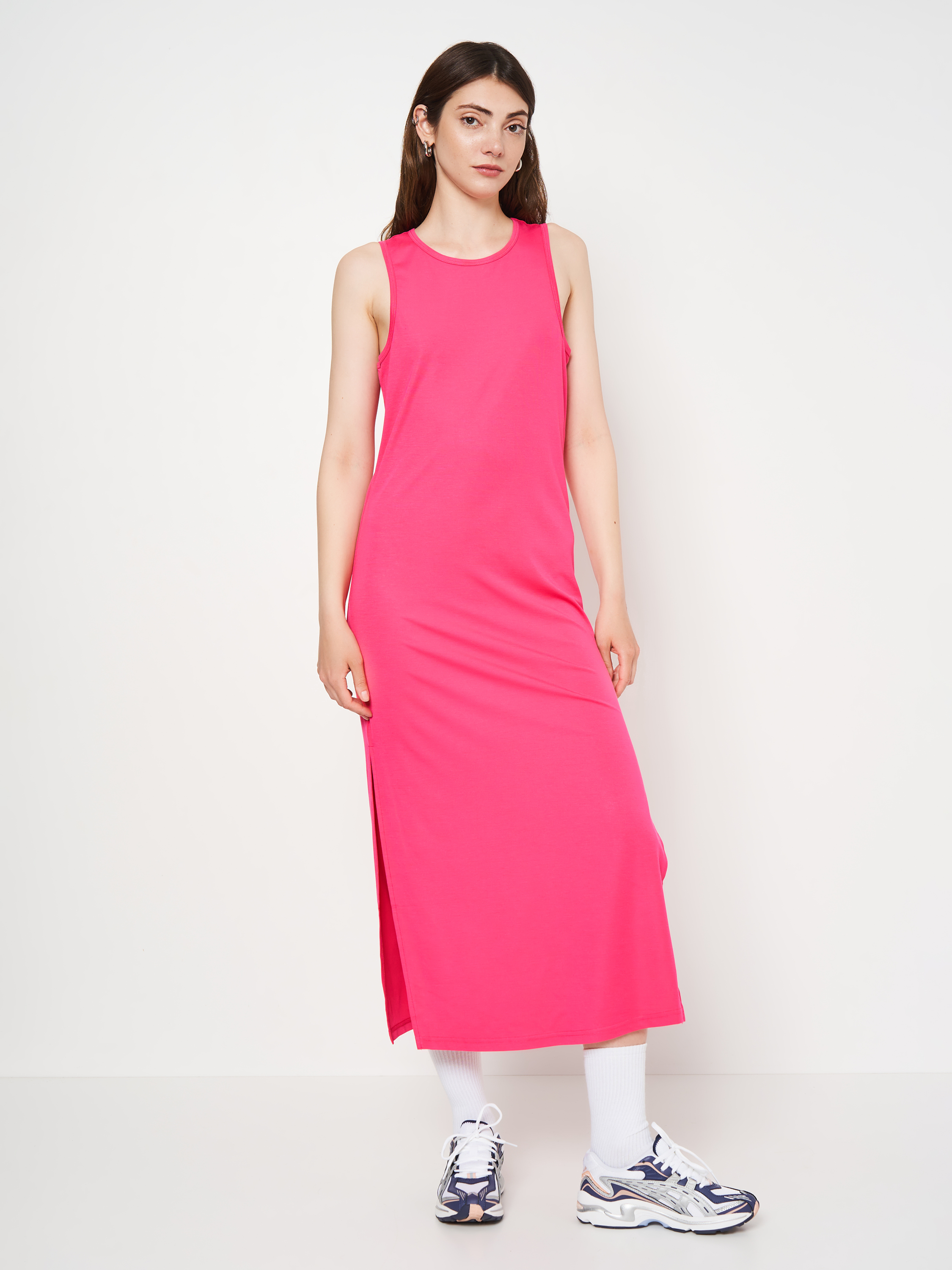 Акція на Сукня міді літня жіноча 4F Dress F049 4FSS23TDREF049-54S L Рожева від Rozetka