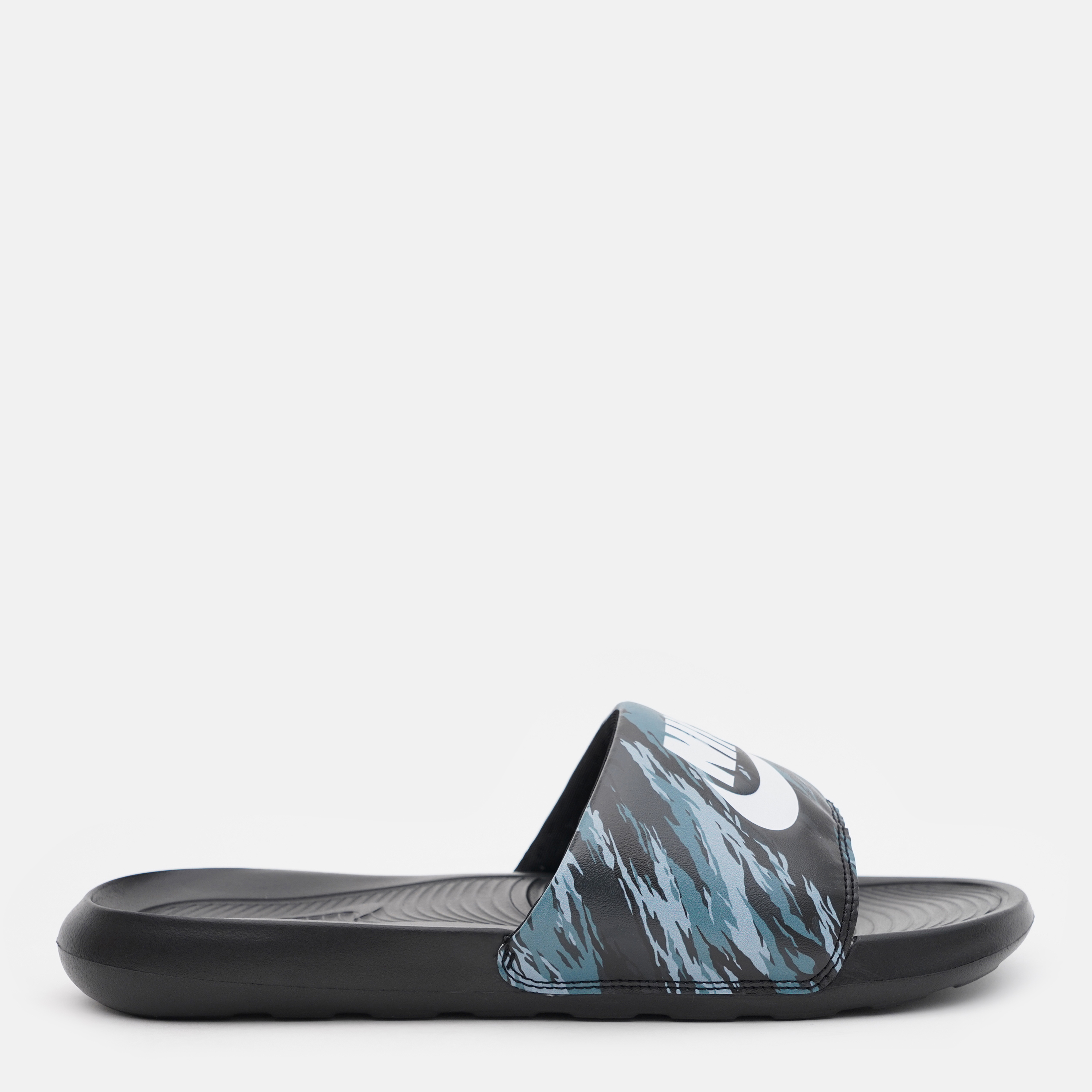 Акція на Чоловічі шльопанці для пляжу Nike Victori One Slide Print CN9678-009 40 (7US) 25 см Чорні від Rozetka