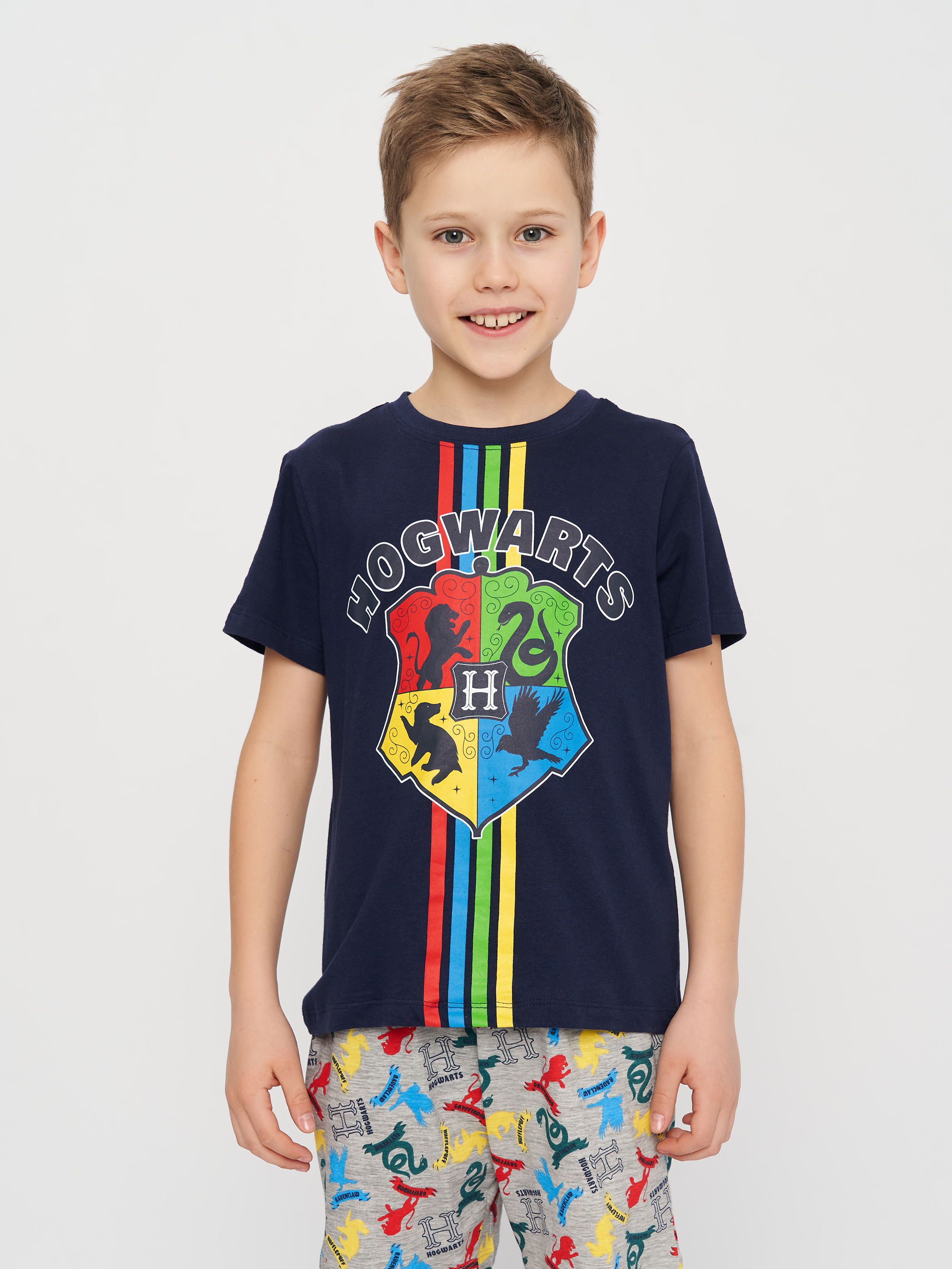 Акция на Піжама літня дитяча (футболка + шорти) Disney Harry Potter WE2015 110-116 см Наві от Rozetka