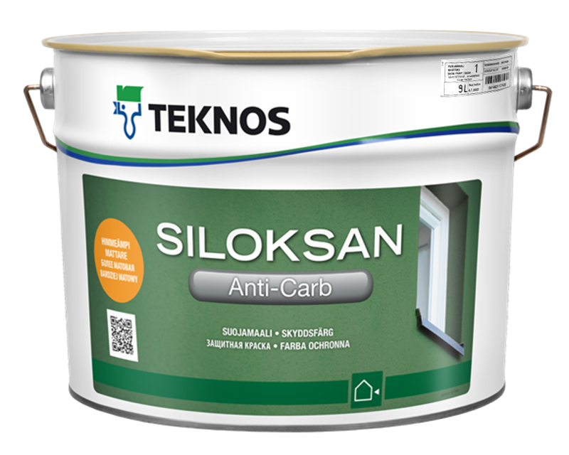 

Краска акрилатная TEKNOS SILOKSAN ANTI-CARB для бетона белая (база 1) 9л