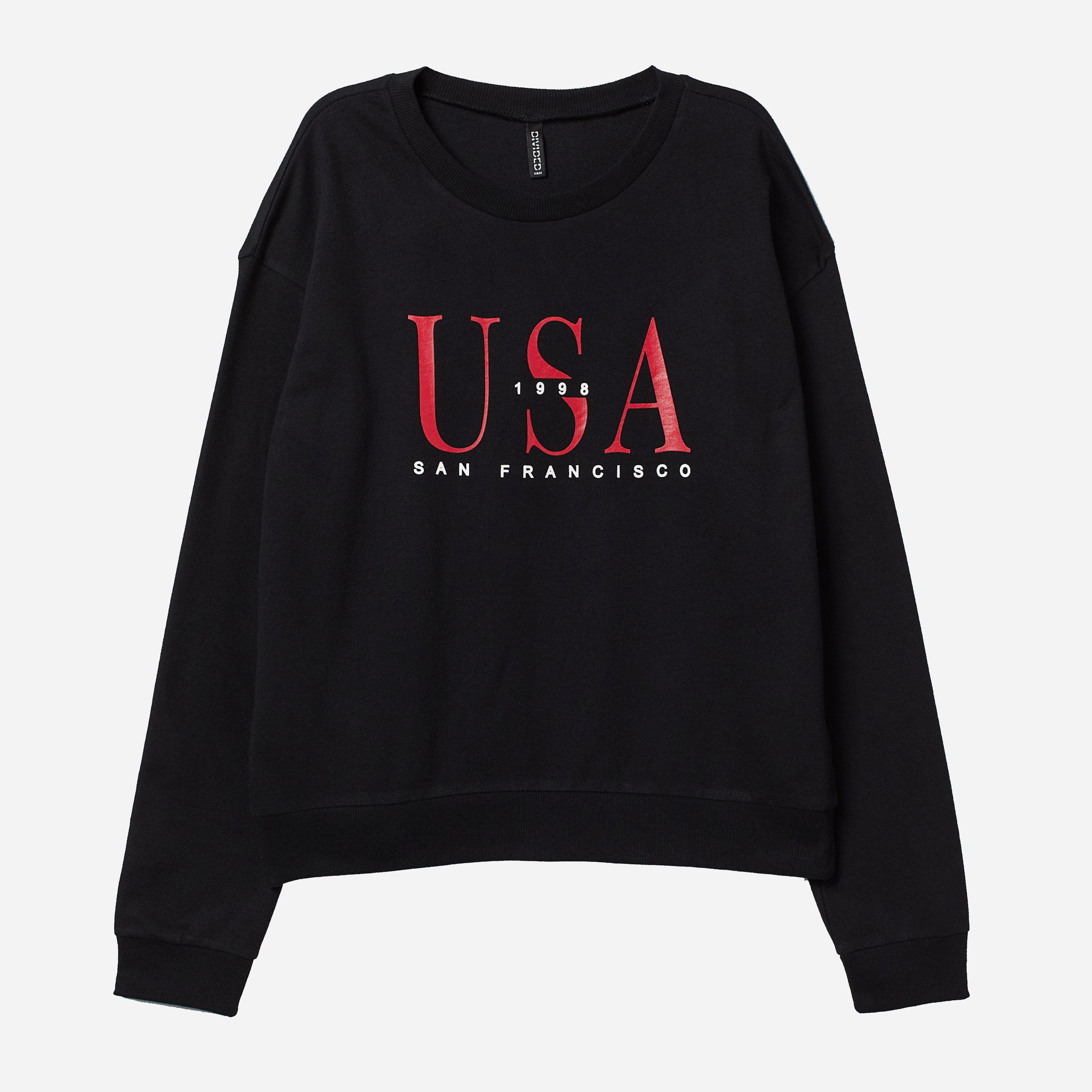 Свитшот H&M 0698328-9 ХL Черный (2000001287231) – в интернет-магазине ...