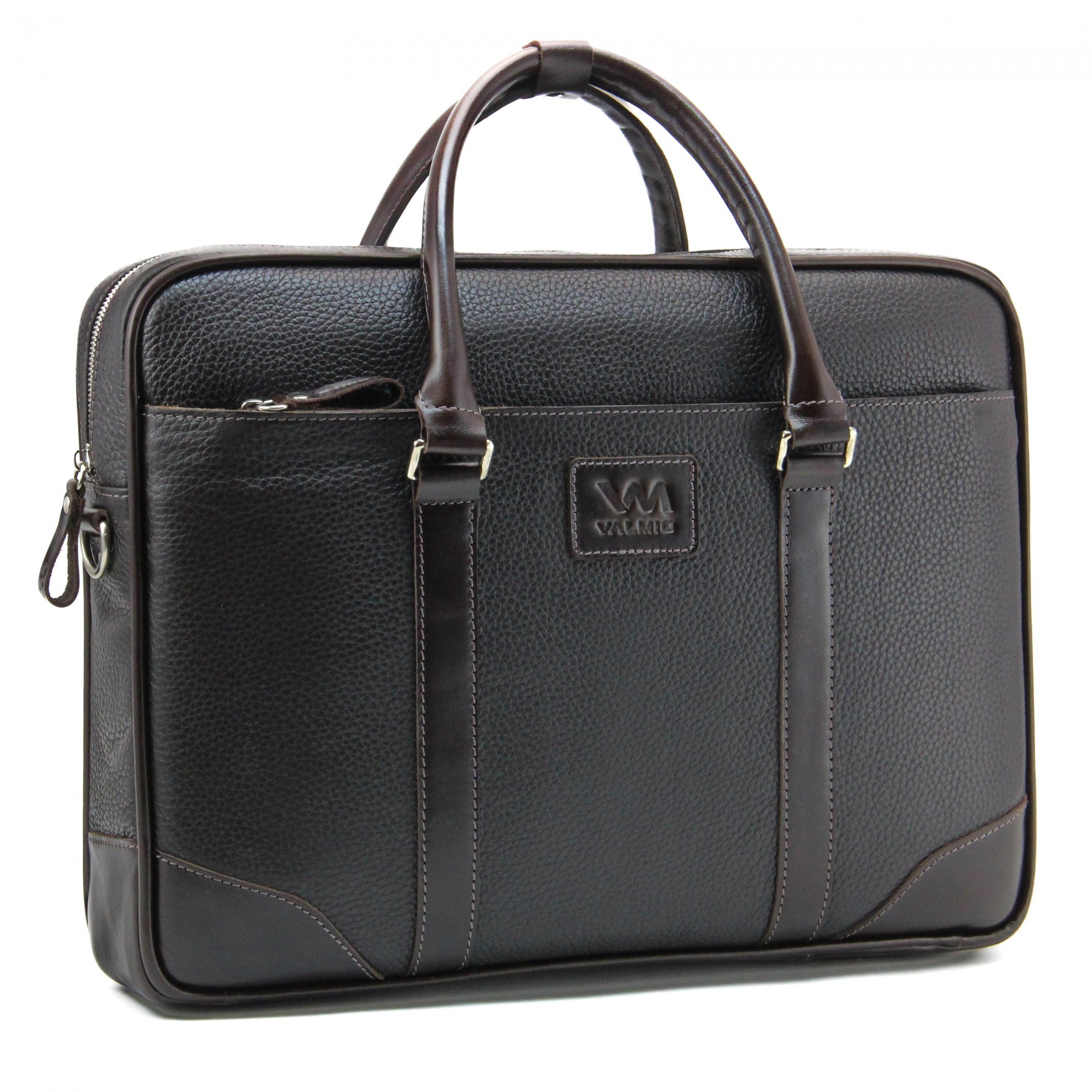 

Сумка мужская кожаная Tom Stone 707 BR для ноутбука 15,6"коричневая+ кожаный картхолдер в подарок