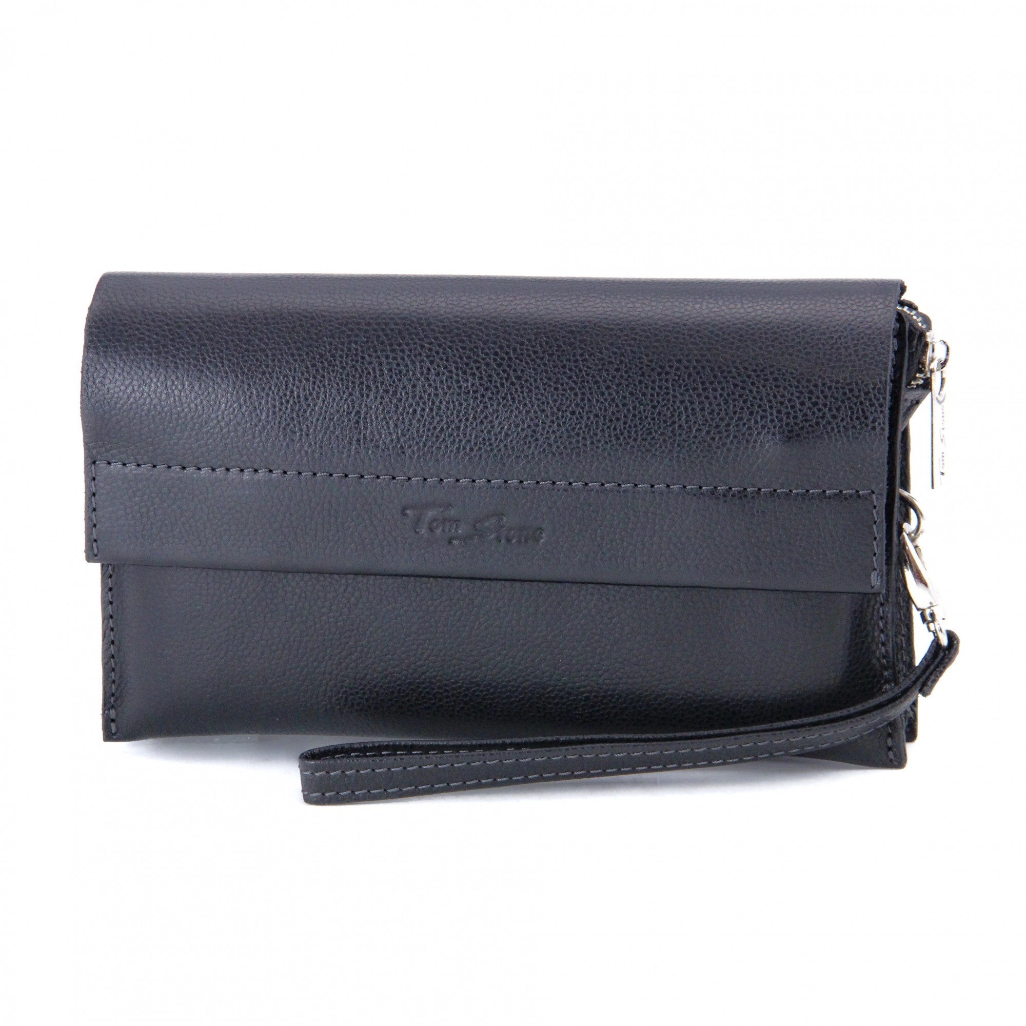 

Барсетка мужская кожаная Tom Stone К-1 В повседневная черная