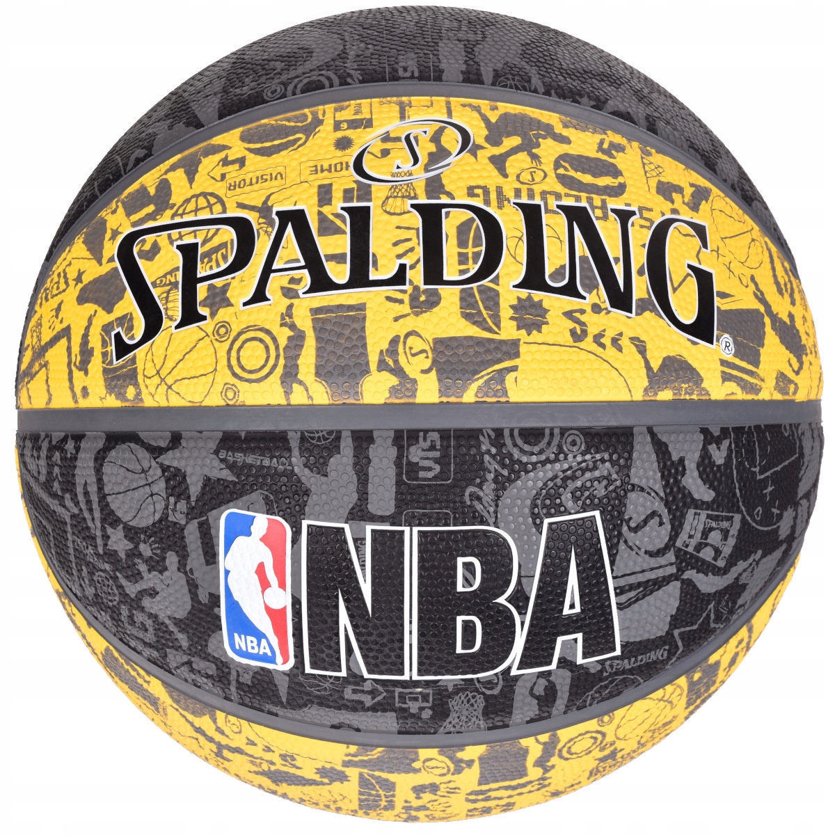 

Мяч баскетбольный Spalding NBA Graffiti Outdoor Grey/Yellow Size 7