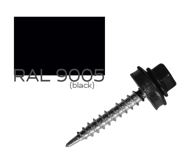 

Саморез кровельный по дереву MAXPRO с шайбой EPDM RAL-9005 4,8х35 250 шт (SDS-48359005)