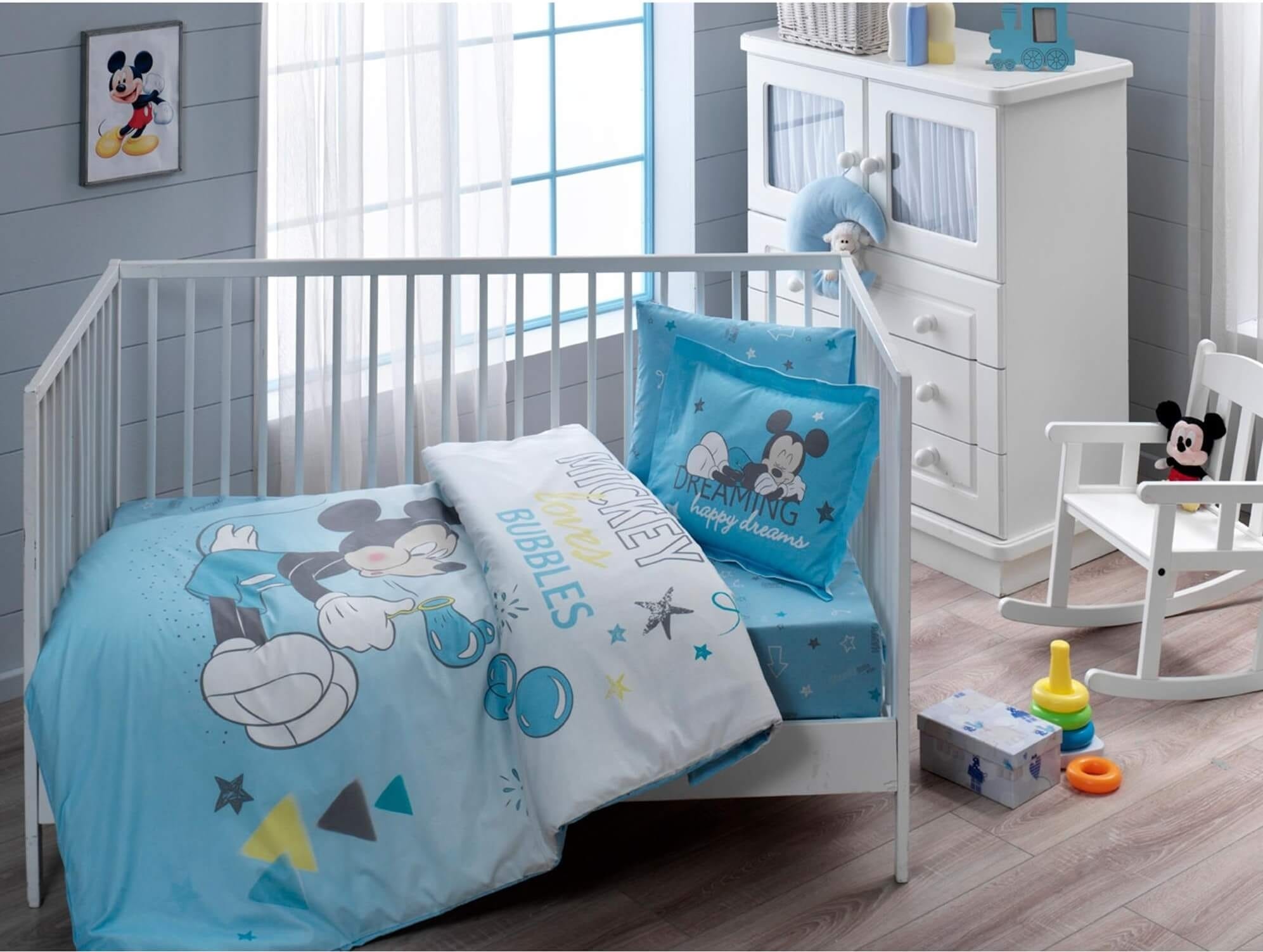 

Комплект постельного белья Tac Disney Mickey Bubble Baby младенцам