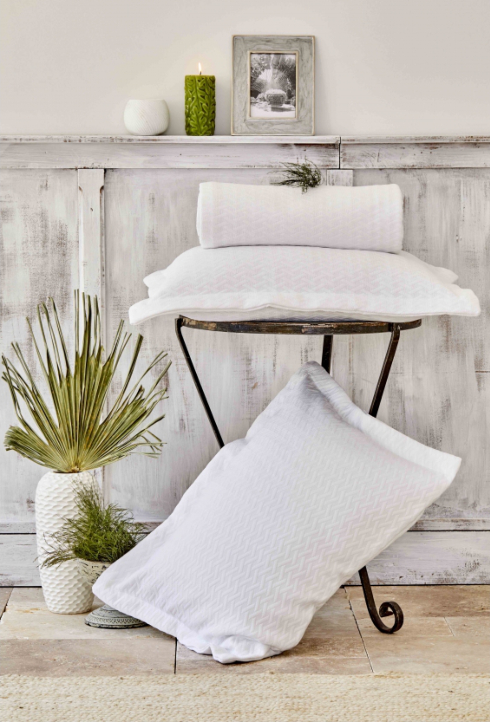 

Покрывало с наволочками Karaca Home Charm bold beyaz белый 250x240