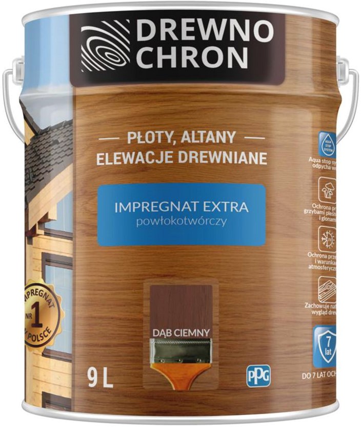 

Плёнкообразующая пропитка Drewnochron Impregnat Extra Дуб темный 9 л (DN-364456)