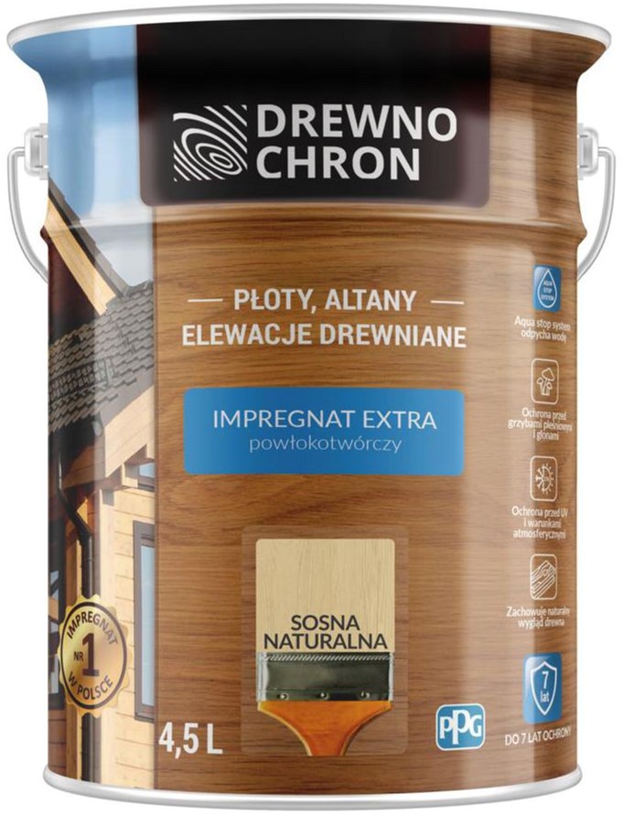 

Плёнкообразующая пропитка Drewnochron Impregnat Extra Сосна натуральная 4.5 л (DN-364435)