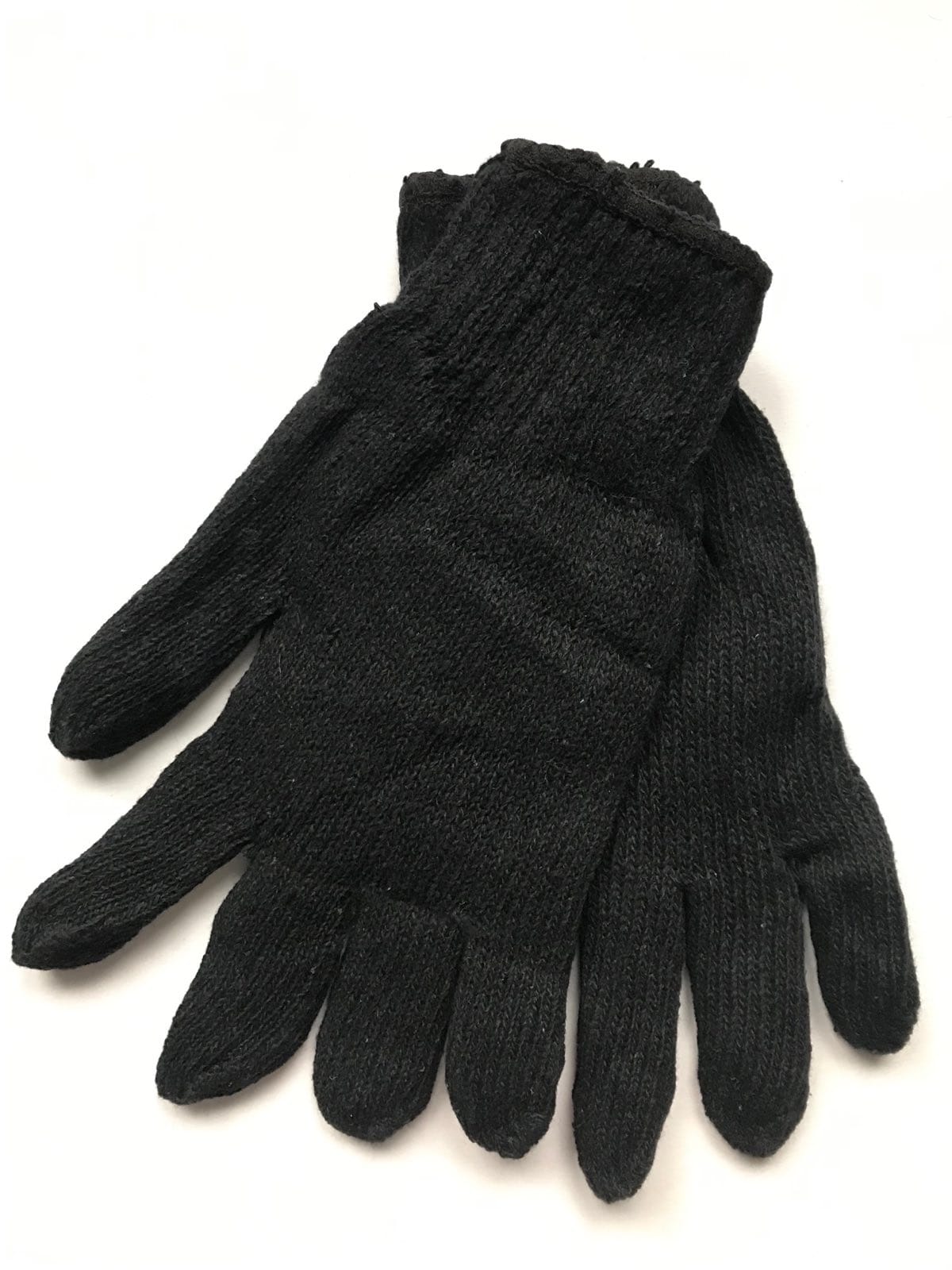 

Перчатки мужские трикотажные вязаные Vende One Size черный (ts-01137)
