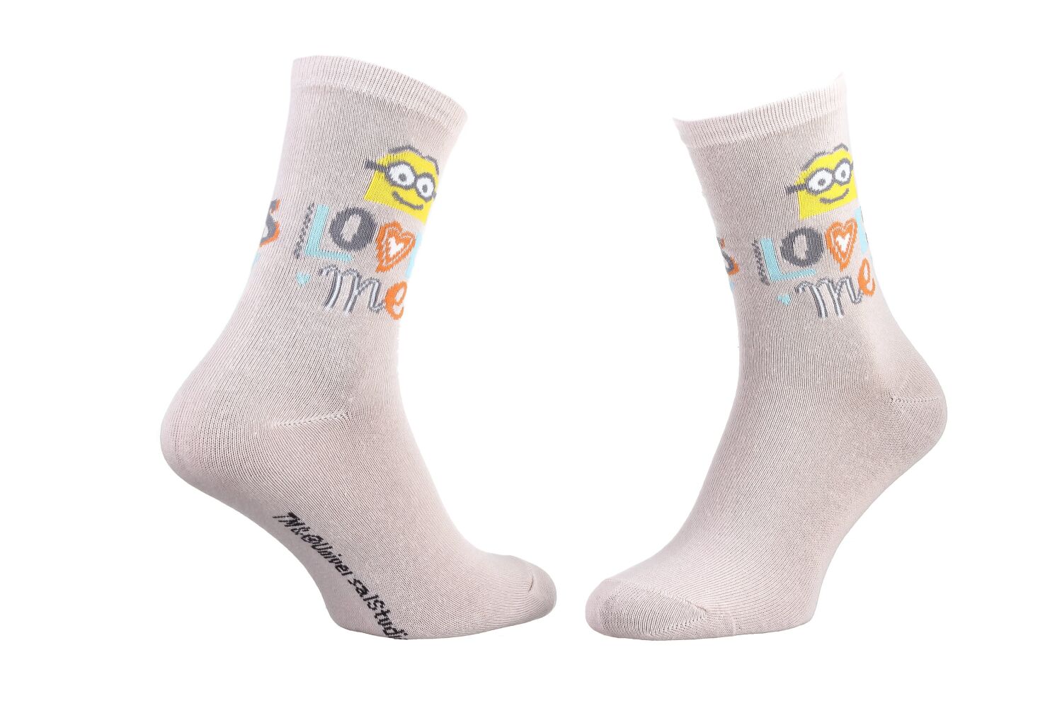 

Носки Minions Minion + Loves Me  (13890131-4) pale gray-yellow, Носки Minions Minion + Loves Me 36-41 (13890131-4) pale gray-yellow