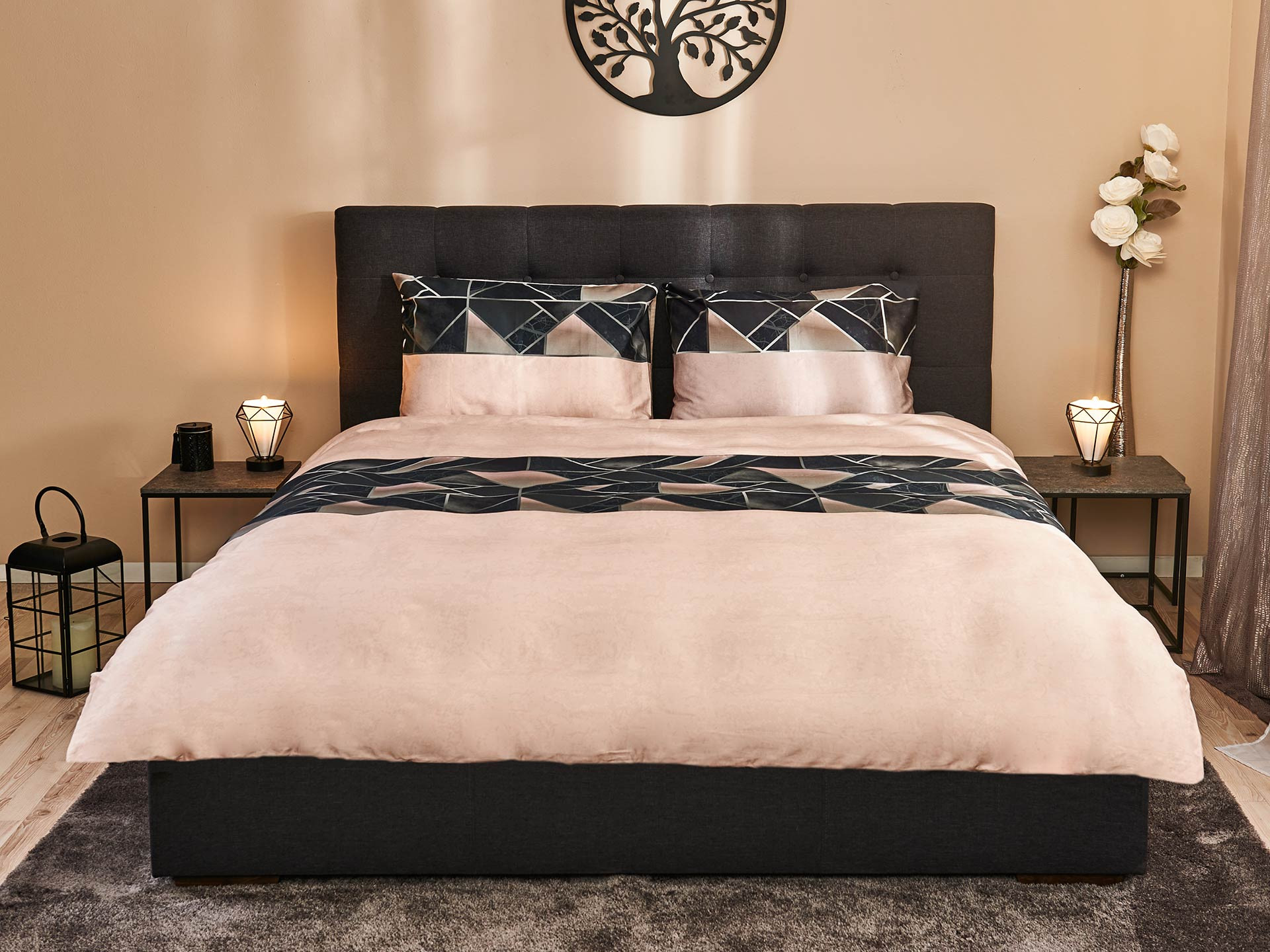 

Комплект постельного белья Black Diamond Premium Dormeo Кремовый 200х200 см