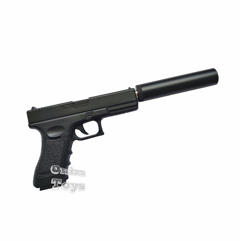 Дитячий пістолет Глок з глушником Glock на кульках із запобіжником ...