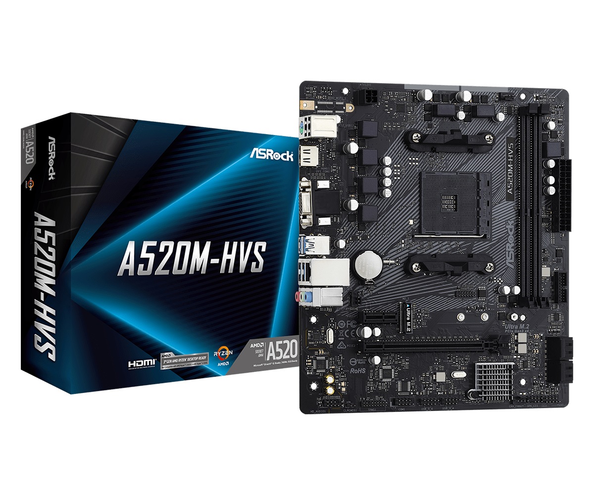 

Материнская плата ASRock A520M-HVS Socket AM4