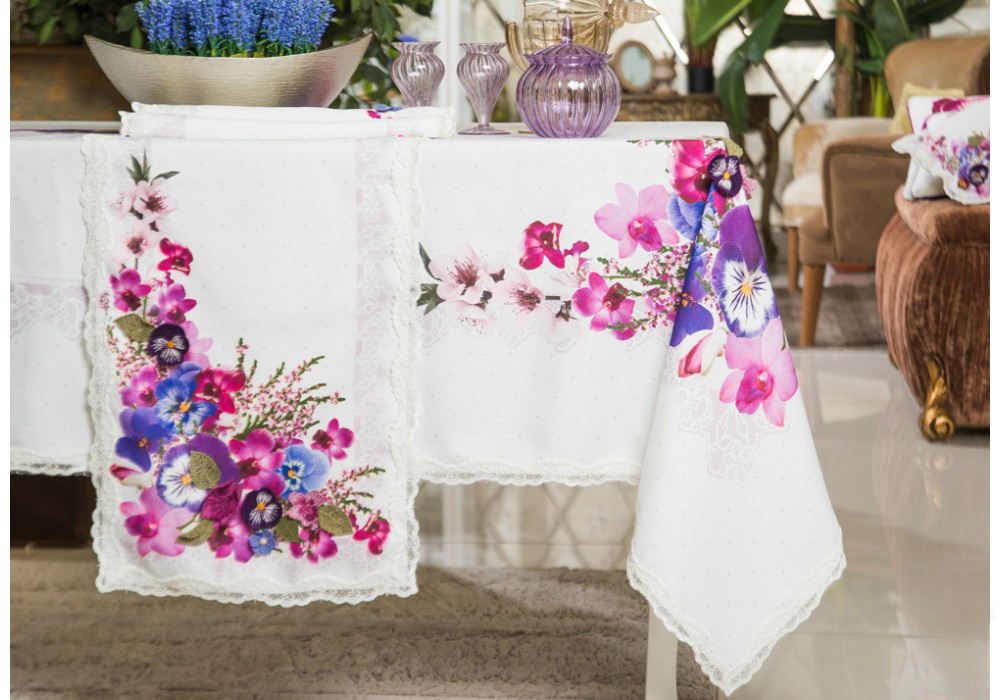

Скатерть Home Sweet Home Violet 140X140 см Белая (291) (291)