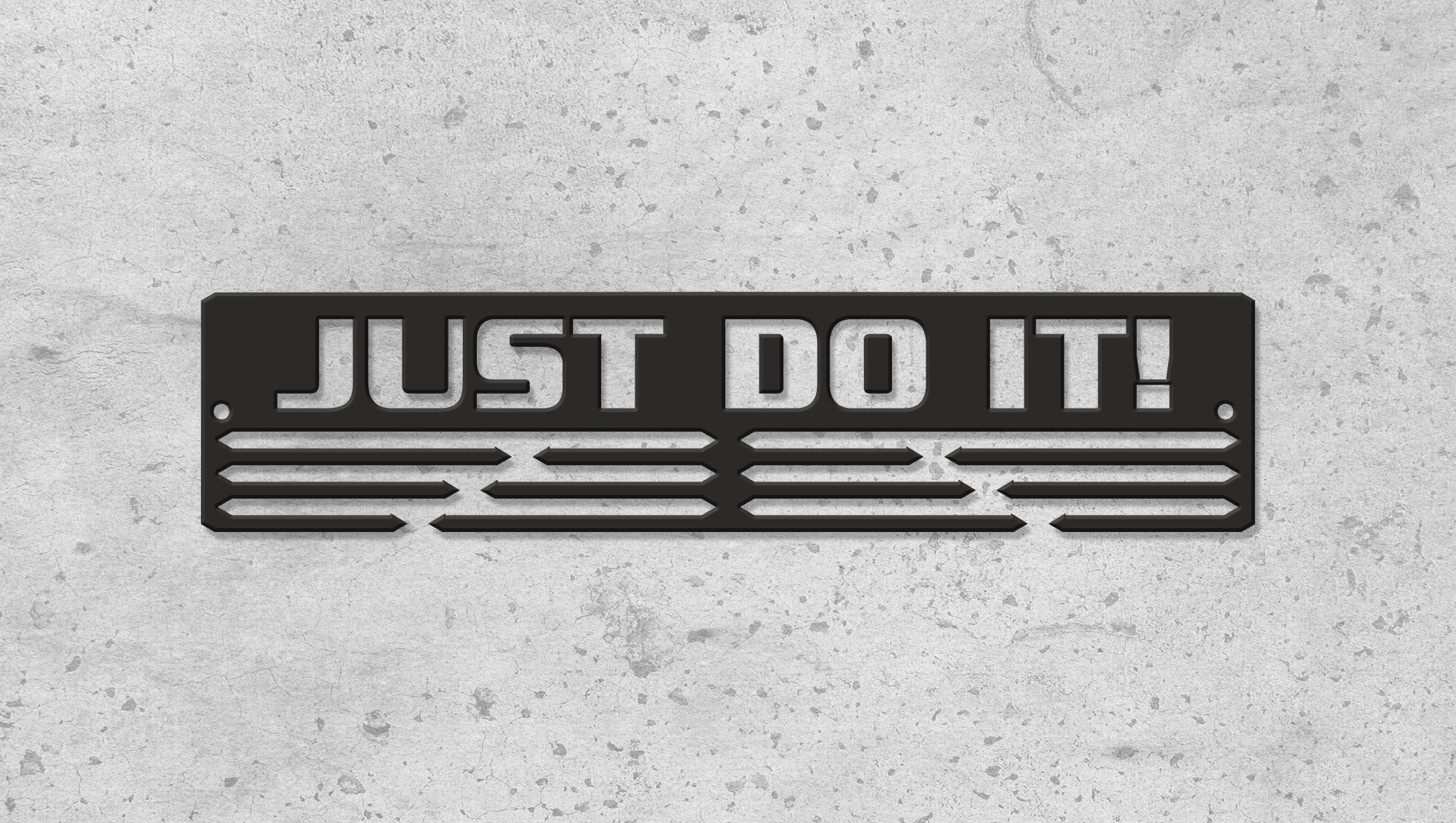 

Медальница "E-Trophy" Just do it Стальная (Черный)